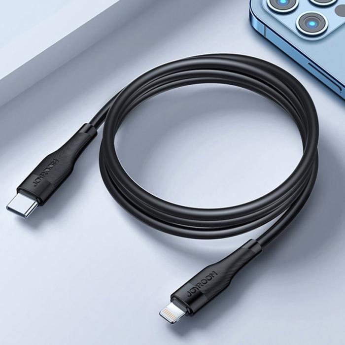 Bild 2, Joyroom 20W 1.2m Lightning - USB-C PD Snabbladdare - Svart