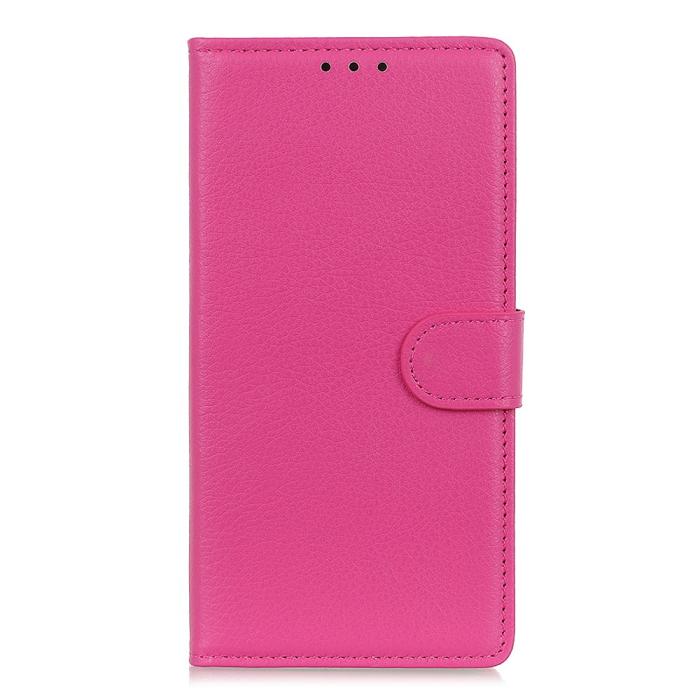 Bild 2, OnePlus Nord N100 - Litchi Läder Fodral - Rosa