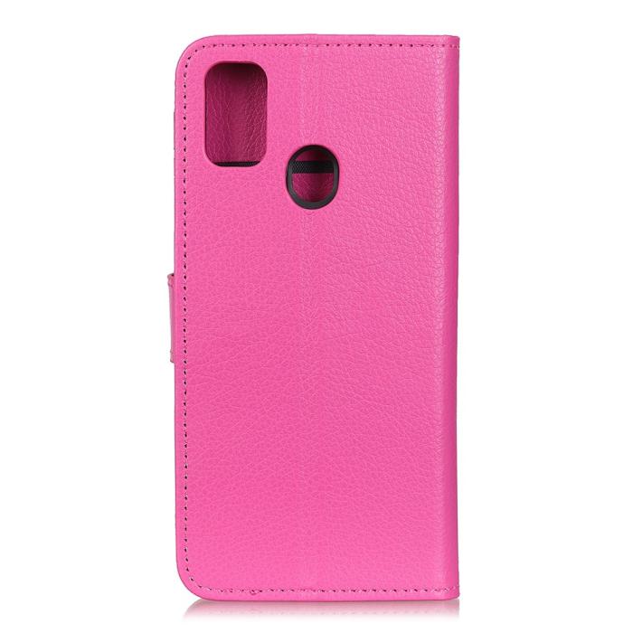 Bild 3, OnePlus Nord N100 - Litchi Läder Fodral - Rosa