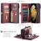Samsung Galaxy S21 - CASEME 2-i-1 Multifunktionellt Läder Fodral - Röd