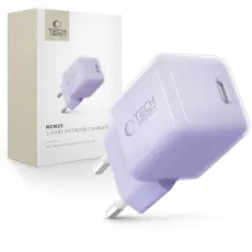 Tech-Protect 25W PD USB-C V&auml;ggladdare Baby Purple