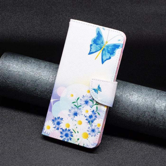 Bild 4, Samsung Galaxy A14 4G/5G Fodral Med Tryck Blommor/Fjäril