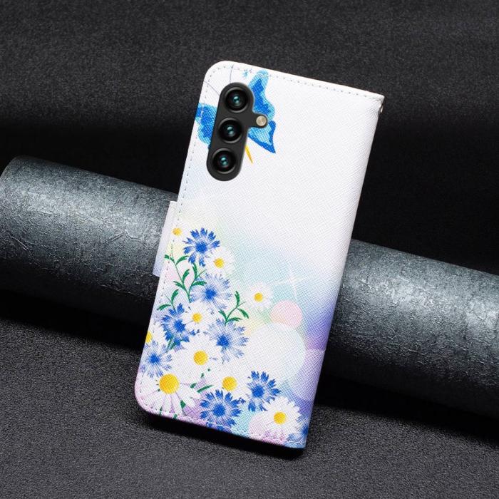 Bild 5, Samsung Galaxy A14 4G/5G Fodral Med Tryck Blommor/Fjäril