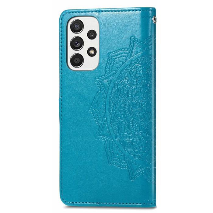 Bild 3, Samsung Galaxy A53 5G Fodral Mandala Läder Blå