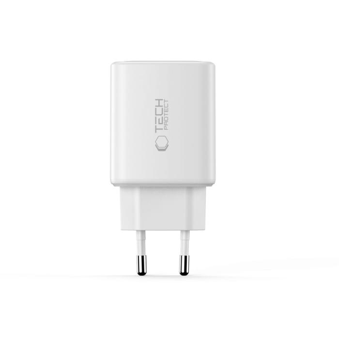 Bild 4, Tech-Protect 65W Väggladdare PD QC3.0 USB-C / USB-A Vit