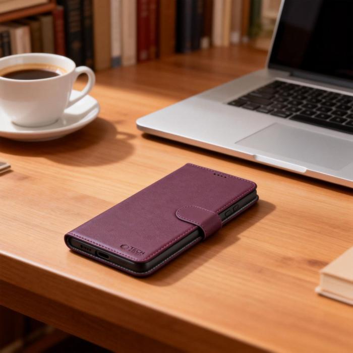 Bild 6, Tech-Protect Samsung Galaxy A57 5G Fodral Läder Mulberry