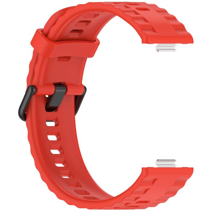 Bild 3, Huawei Watch Fit 4 Pro / 4 / 3 Armband Silikon Röd
