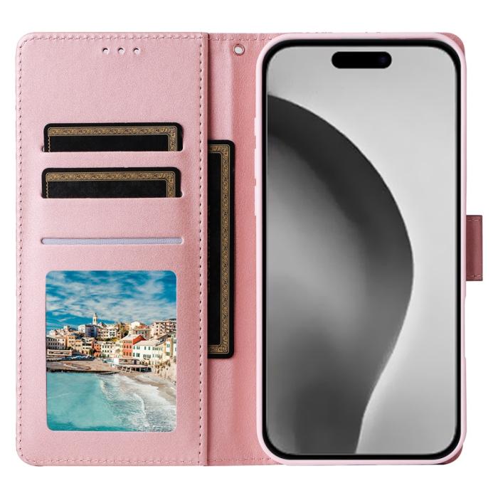 Bild 2, iPhone 16 Pro Max Fodral Marmor Tryck Rosa