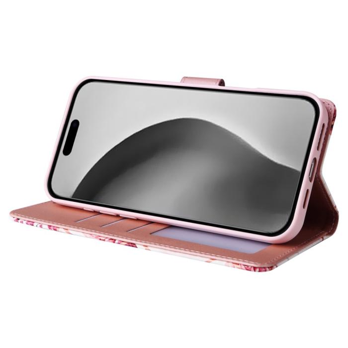 Bild 3, iPhone 16 Pro Max Fodral Marmor Tryck Rosa
