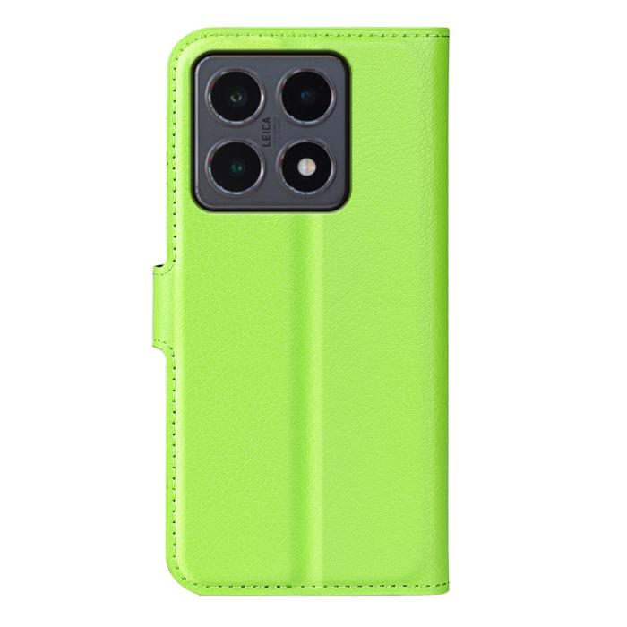 Bild 3, Xiaomi 15T Fodral Litchi Läder Grön