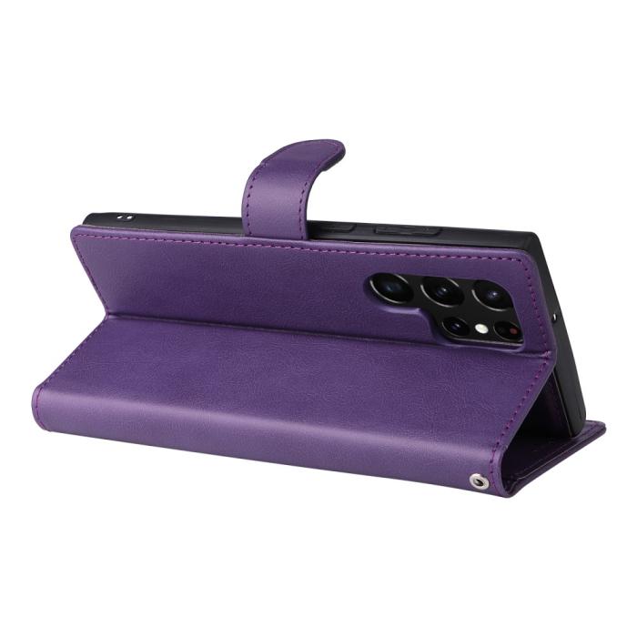 Bild 5, Samsung Galaxy S22 Ultra Fodral 2in1 Magnet Lila