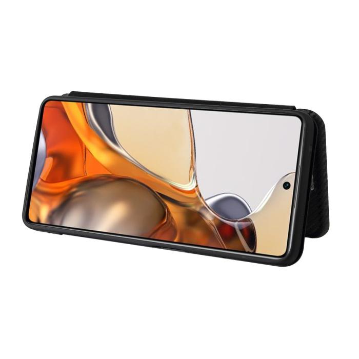 Bild 5, Xiaomi 11T / 11T Pro Fodral Kolfiber Textur Svart