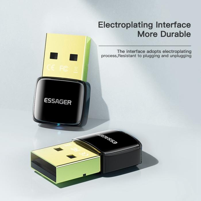 Bild 6, ESSAGER Bluetooth 5.0 Adapter För Windows Svart