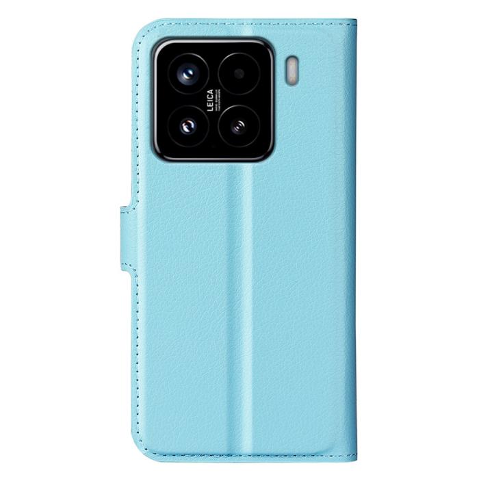 Bild 6, Xiaomi 15 Fodral Litchi Läder Blå