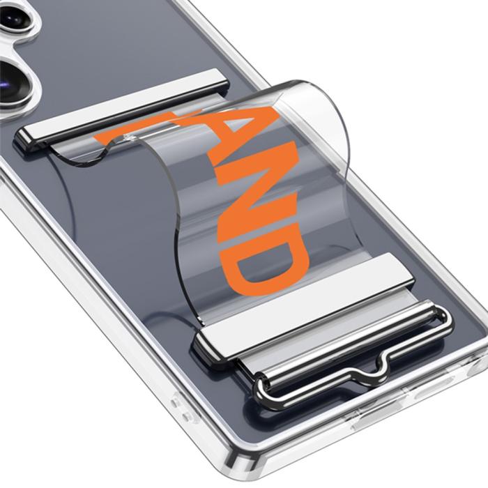 Bild 3, GKK Galaxy S25 Ultra Skal Med Strap Transparent / Orange