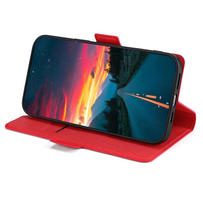 Bild 2, TCL 403 (2023) Fodral Slim Läder Röd
