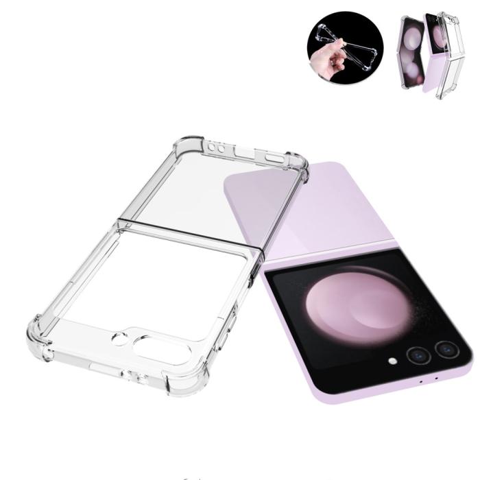 Bild 4, Galazy Z Flip 6 / 7 FE Skal Shockproof Transparent
