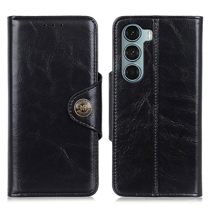 Bild 1, KHAZNEH Motorola Moto G200 Fodral Retro Svart