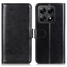 Xiaomi 14T Fodral Crazy Horse L&auml;der Svart