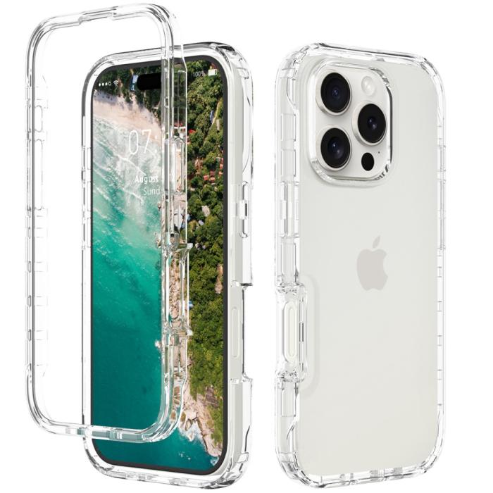 Bild 1, iPhone 16 Pro Max Skal 360 Hybrid Defence Transparent
