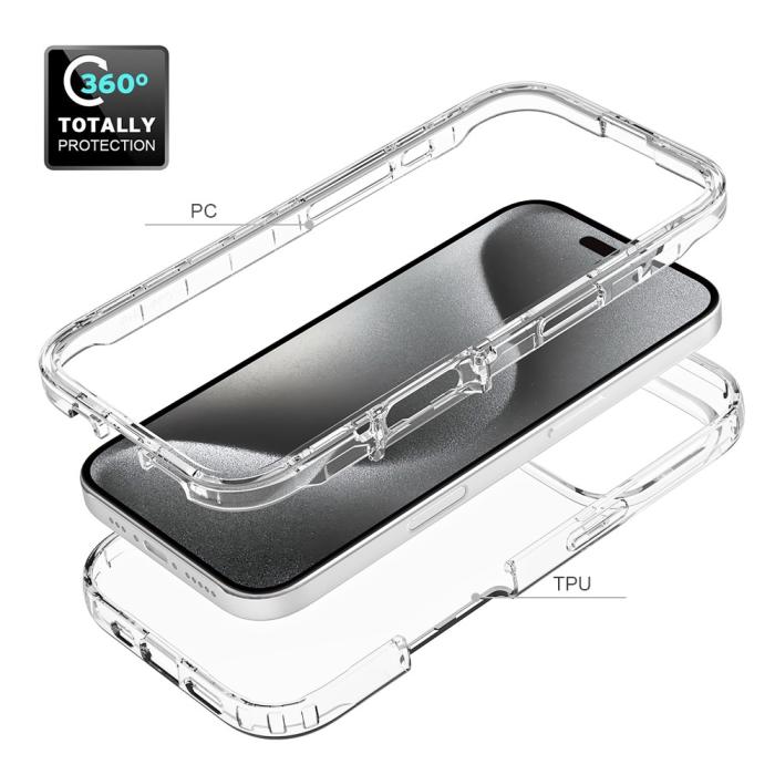 Bild 4, iPhone 16 Pro Max Skal 360 Hybrid Defence Transparent
