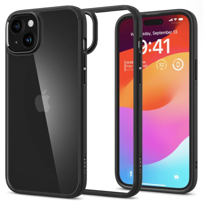Bild 1, Spigen iPhone 15 Skal Ultra Hybrid Matt Svart
