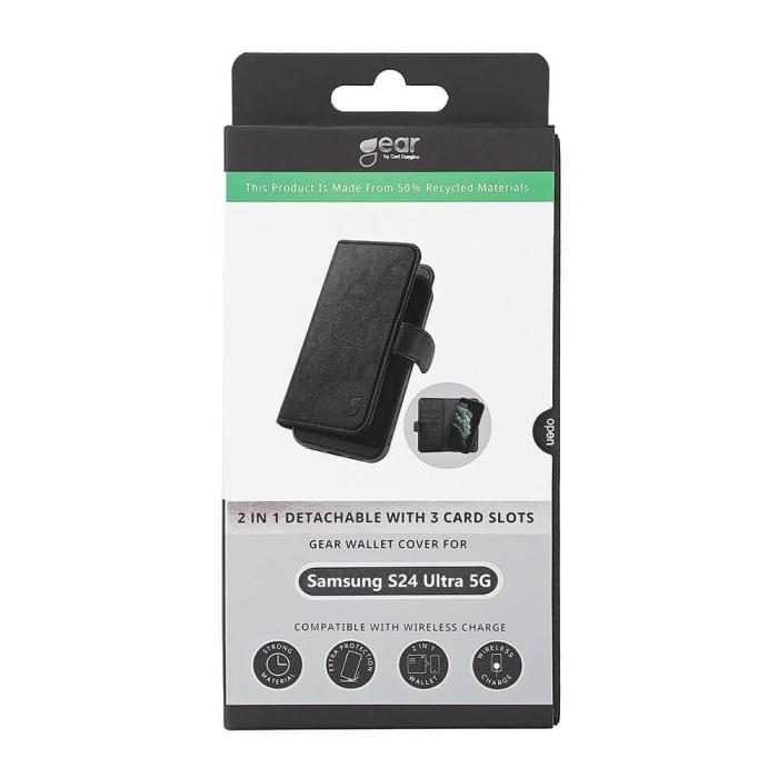 Bild 5, GEAR Samsung Galaxy S24 Ultra 2in1 Magnet Fodral / Skal Svart