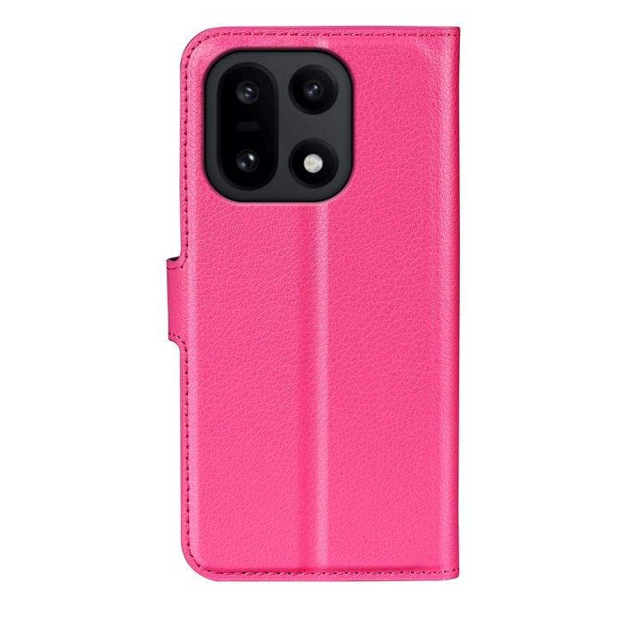 Bild 3, OnePlus 15 Fodral Litchi Läder Rosa