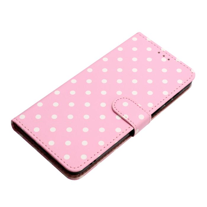 Bild 6, Samsung Galaxy S26 Plus Fodral Polka Dot Läder Rosa/Vit