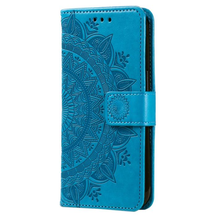 Bild 5, Samsung Galaxy S24 Fodral Mandala Läder Blå