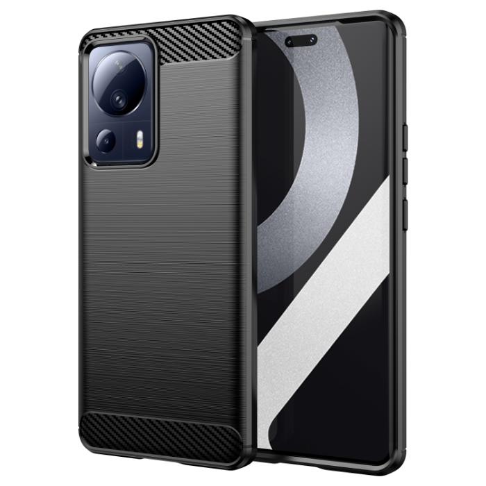 Bild 1, Xiaomi 13 Lite 5G Skal Borstad Stål Textur Svart