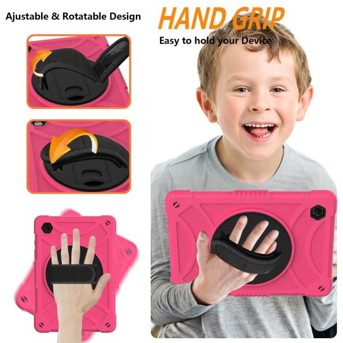 Bild 5, Galaxy Tab A8 Skal Hybrid Shockproof Kickstand Rosa