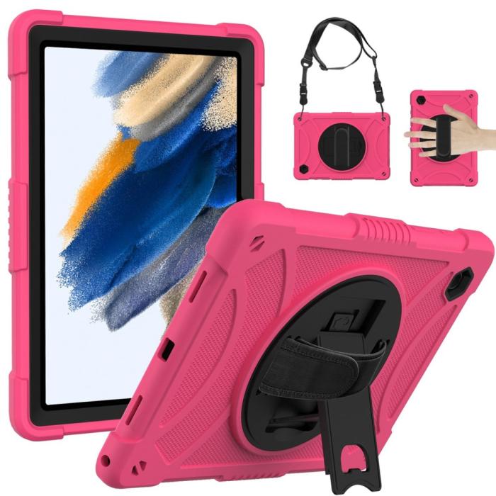 Bild 6, Galaxy Tab A8 Skal Hybrid Shockproof Kickstand Rosa