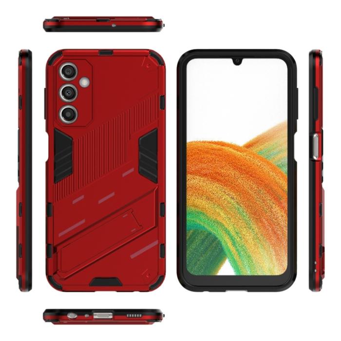 Bild 2, Samsung Galaxy A24 5G Skal Hybrid Kickstand Röd