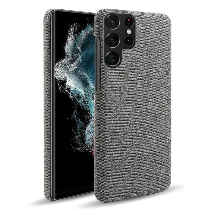 Bild 1, KSQ Samsung Galaxy S23 Ultra Skal Tygbelagt Grå