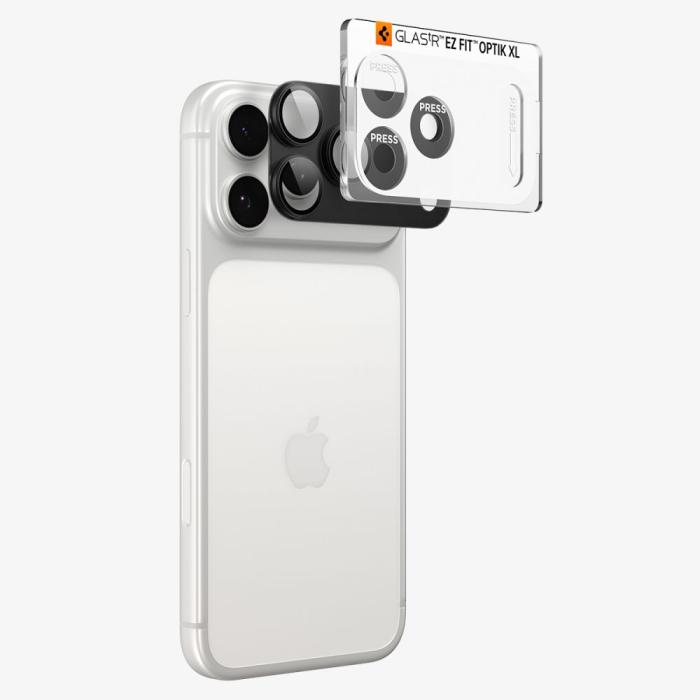 Bild 5, Spigen iPhone 18 Pro Linsskydd Optik Pro XL GLAS.tR 'Ez Fit'