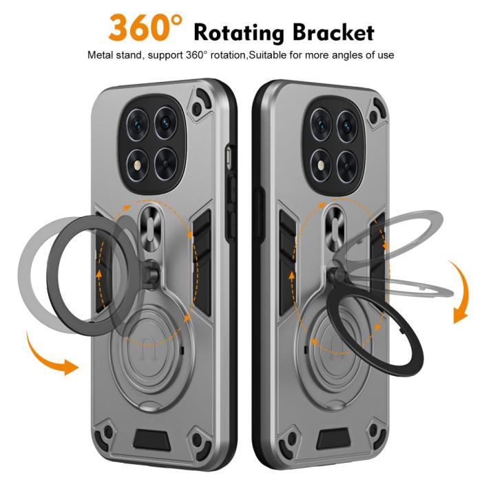 Bild 2, Xiaomi Redmi Note 14 Pro 5G Skal Kickstand Hybrid Grå