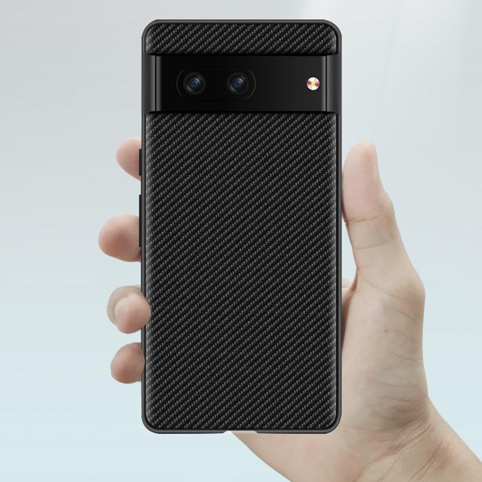 Bild 4, Google Pixel 7 Skal Kolfiber Textur Svart