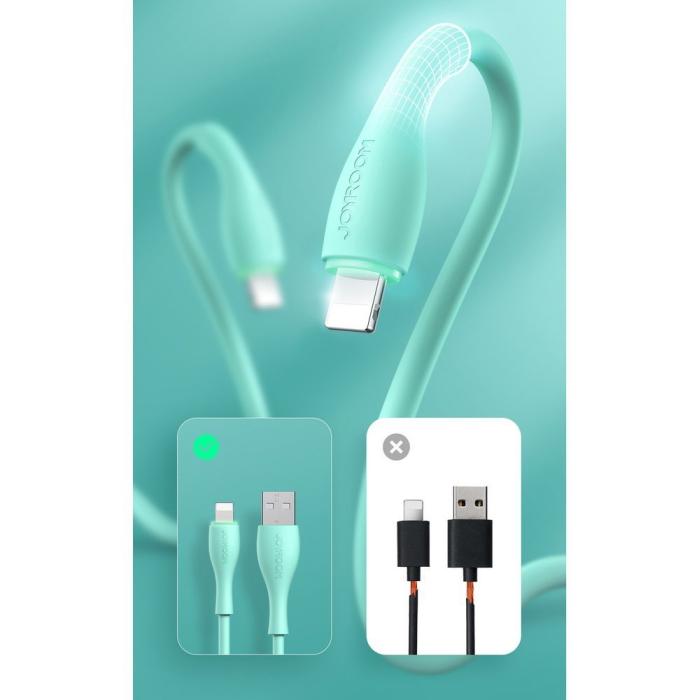 Bild 2, Joyroom 1m 2.4A Lightning Laddning Kabel - Vit