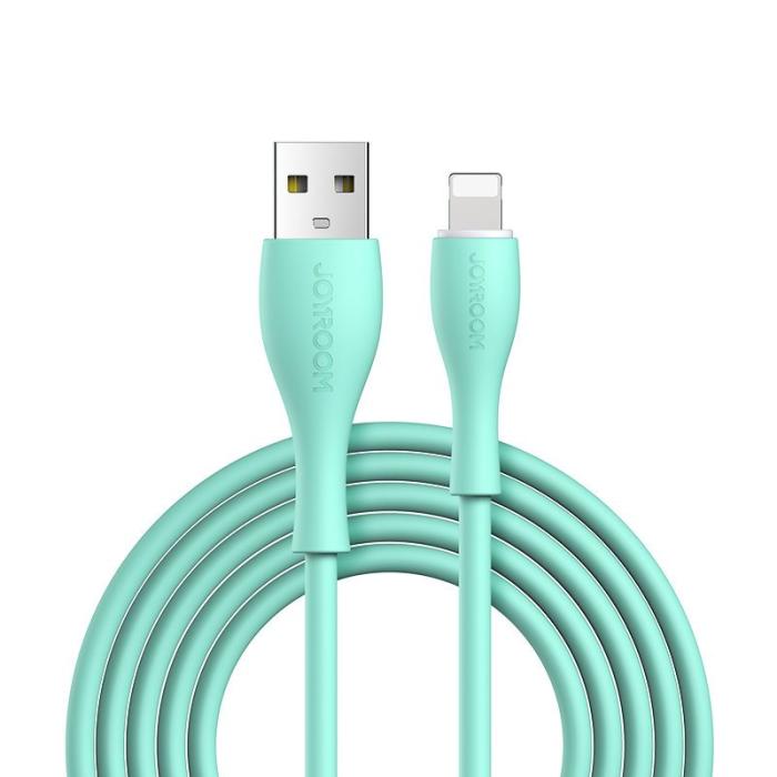 Bild 1, Joyroom 1m 2.4A Lightning Laddning Kabel - Grön