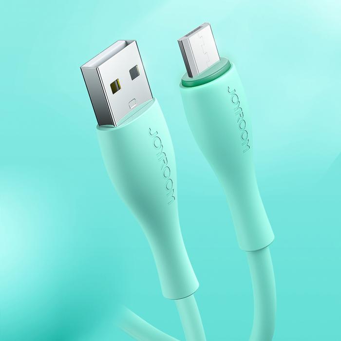Bild 2, Joyroom 1m 2.4A MicroUSB Snabbladdning Kabel - Grön