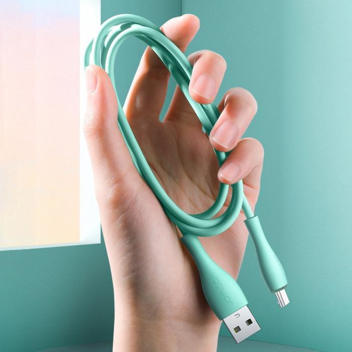 Bild 3, Joyroom 1m 2.4A MicroUSB Snabbladdning Kabel - Grön