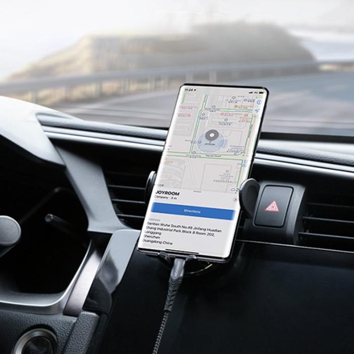 Bild 4, Joyroom 1m USB-C - 3.5 mm AUX Ljudkabel Nylon - Svart