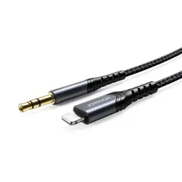 Joyroom 2m Lightning till 3.5 mm AUX Ljudkabel Nylon - Svart