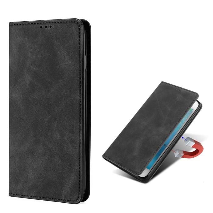 Bild 1, OnePlus Nord N100 - Silkeslent Flip Fodral - Svart