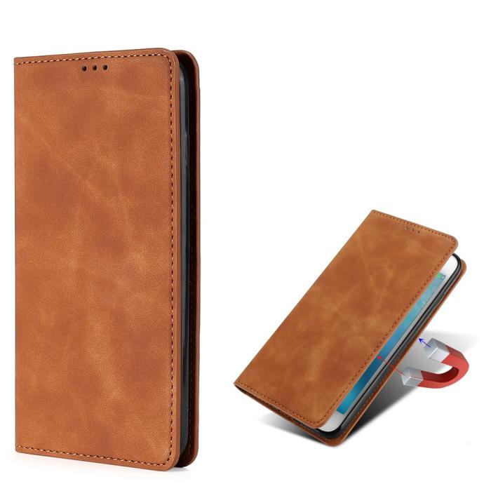 Bild 1, OnePlus Nord N100 - Silkeslent Flip Fodral - Brun