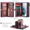 Samsung Galaxy S21 Ultra - CASEME 2-i-1 Multifunktionellt Läder Fodral - Vinröd