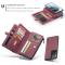 Samsung Galaxy S21 Ultra - CASEME 2-i-1 Multifunktionellt Läder Fodral - Vinröd