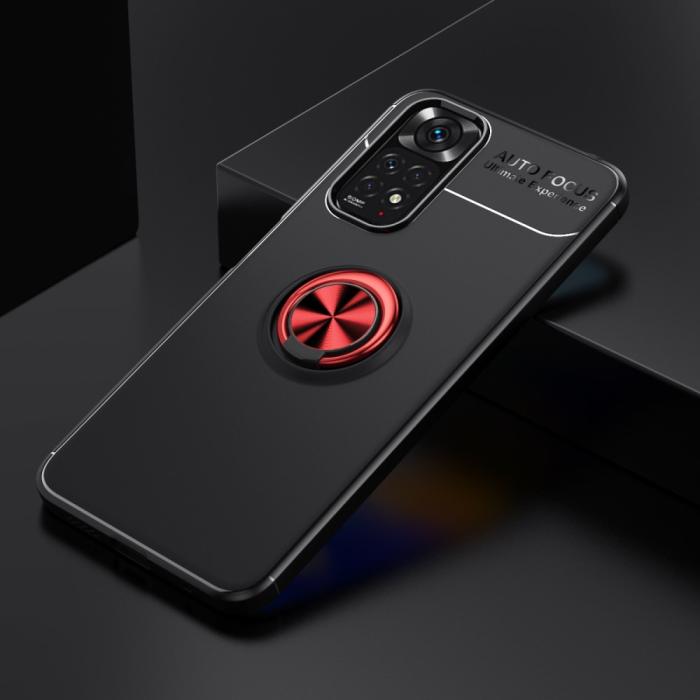 Bild 2, Xiaomi Redmi Note 11 4G Skal Ring Svart/Röd