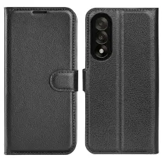 OnePlus Nord 5 5G Fodral Litchi L&auml;der Svart